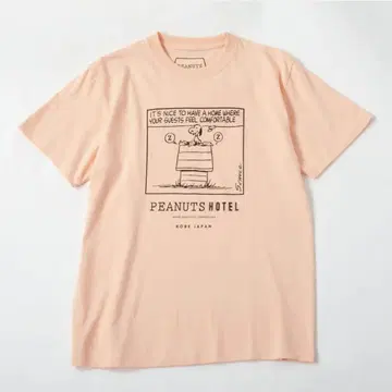 PEANUTS HOTEL 티셔츠 애프리콧 S 사이즈