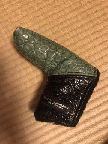 SCOTTY CAMERON 퍼터용 골프헤드커버 그린/블랙 크로코