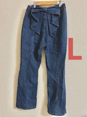 시마무라 마키 리본 데님 중파랑