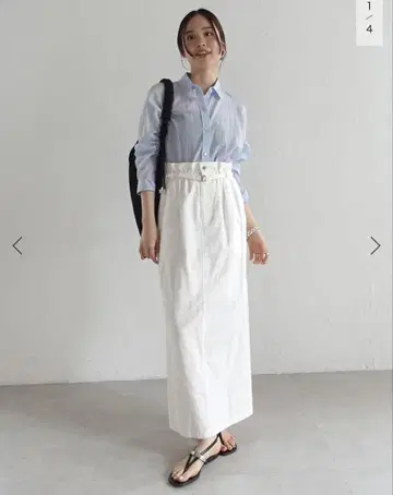 CASAFLINE/카사플라인 코튼 린넨 스커트
