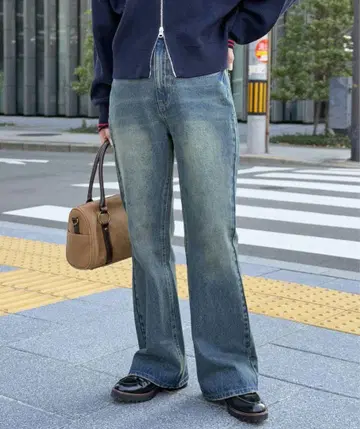 CPCM 플레어 데님 데님 팬츠 인디고 블루 PS 사이즈