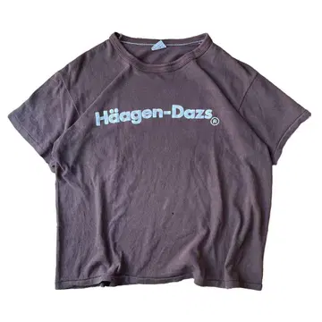 70s Haagen-Dazs 티셔츠 러셀 금 택 짧은 길이 하겐다즈