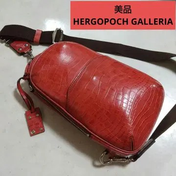 새상품급 HERGOPOCH GALLERIA 엘르고포크 바디백 엠보