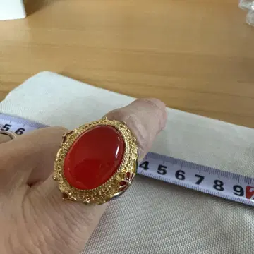 화려한 빨간색 오닉스 반지 12호