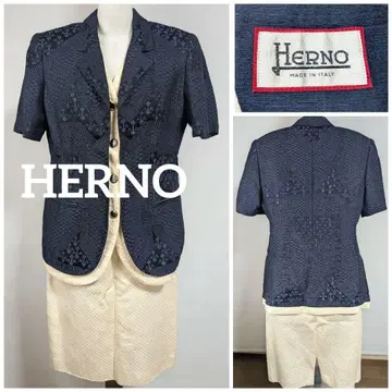 HERNO 헤르노 네이비 아이보리 정장 세트
