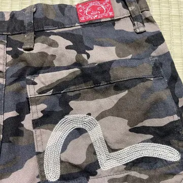 EVISU 카모플라쥬 팬츠 카모메 자수