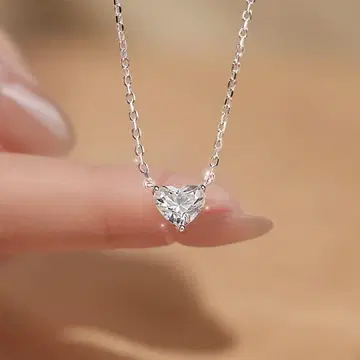 하트 모양 크리스탈 목걸이 D1.00ct