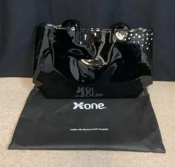 X-one 에나멜 스와로브스키 토트백