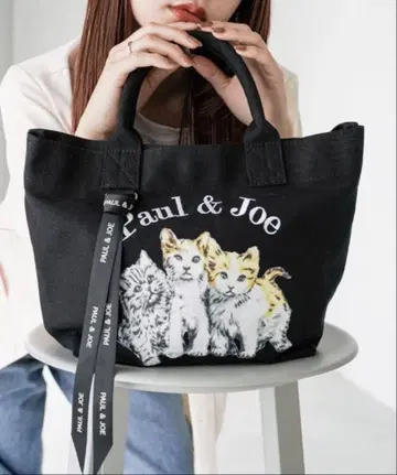 폴 & 조 액세서리 미니 토트 캔버스 쓰리 캣츠