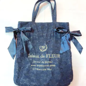 Maison de FLEUR 토트백 네이비