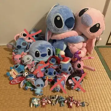 스티치 엔젤 스크램프 볼 체인 키링 헤이세이 레트로