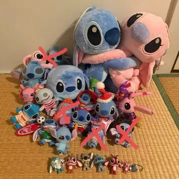 스티치 엔젤 스크램프 볼 체인 키링 헤이세이 레트로