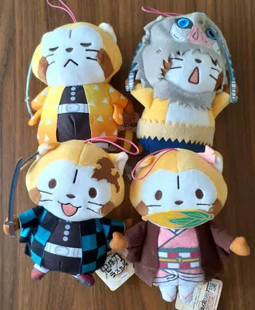 귀멸의 칼날 라스칼 콜라보 봉제 인형 4종 세트 마스코트