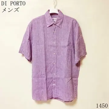 DI PORTO 퍼플 반팔 셔츠