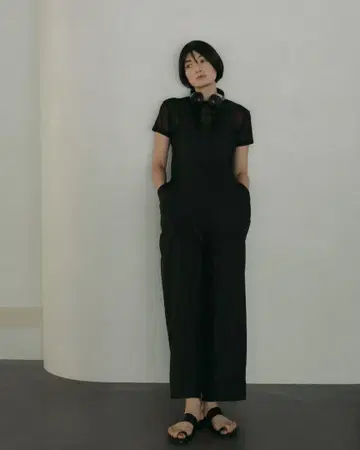 아누케 드로우스트링 V넥 콤비네이션 38