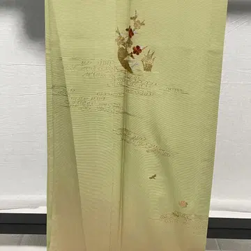 D261 여름 기모노 호몬기 사가미 자수 명주 순수 실크 컨디션 최상