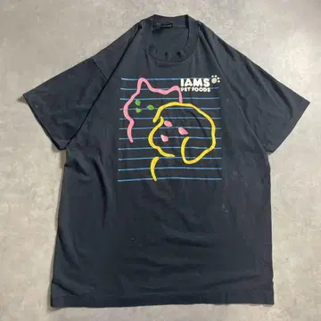 90년대 USA제 IAMS PET FOODS 빈티지 티셔츠