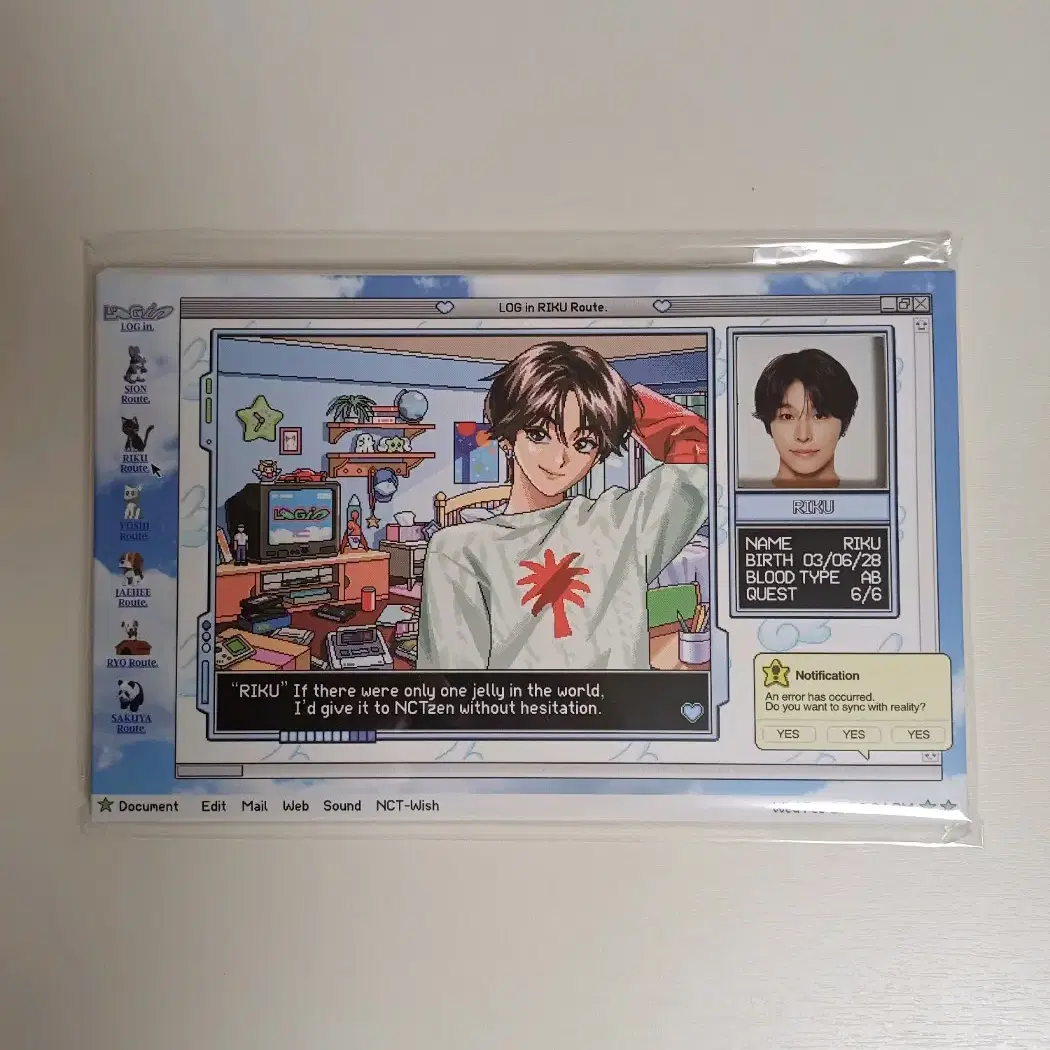 カード・フォト・ブロマイド miroku369shion NCT | 엔시티 Sealed Nct Wish Login md Photo Set Riku on