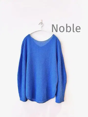 NOBLE 노블 페이퍼 얀 카노코 백 V 풀오버 니트