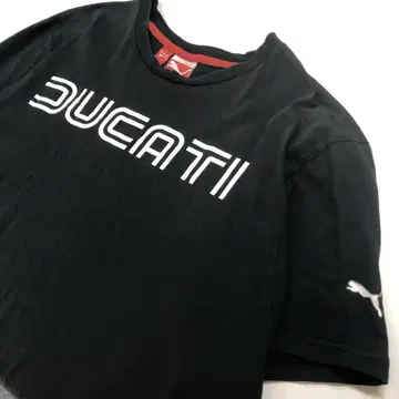 DUCATI PUMA 콜라보 반팔 티셔츠 블랙 남성용 2XL