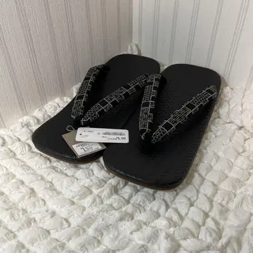 블랙 셋타 체크 무늬 스트랩 27~28cm