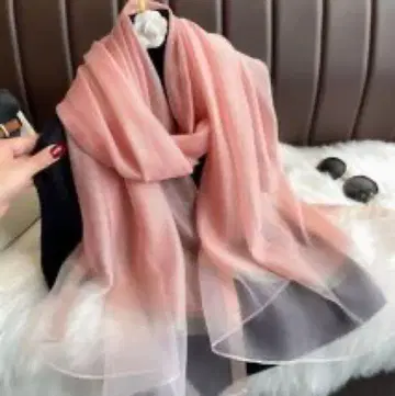봄/여름 스톨 대형 얇은 소재 여성용 숄 무지 컷