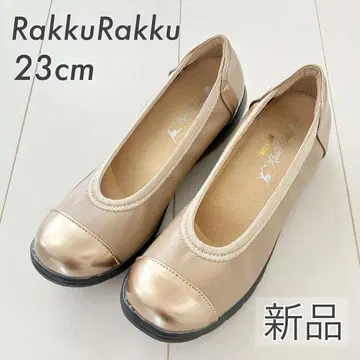 미사용 RakkuRakku(랙랙) 발수 바이컬러 펌프스 23cm
