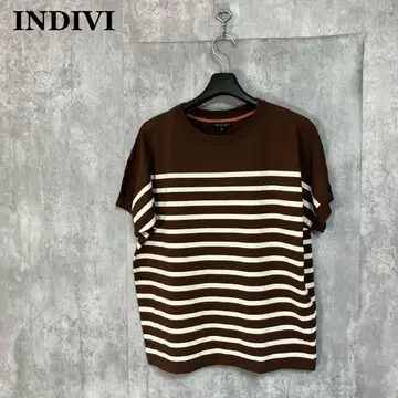 새상품 INDIVI 프렌치 슬리브 티셔츠 같은 썸머 니트 38