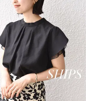 SHIPS 튤립 슬리브 블라우스