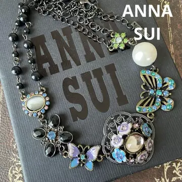 ANNA SUI 안나수이 꽃 나비 목걸이 박스 포함
