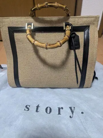 story. 대나무 핸들 토트백 스콧 클럽 PECHINCHAR