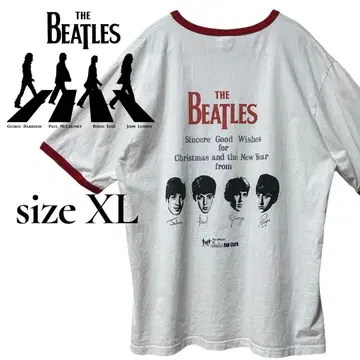 비틀즈 BEATLES 링거 티셔츠 XL UK 밴 티 존 레논