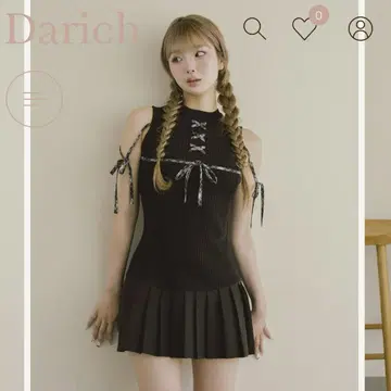 darich 도킹 레이스업 미니 원피스