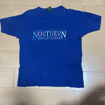 NORTHERN REFLECTIONS 싱글 스티치 90s 티셔츠 파랑