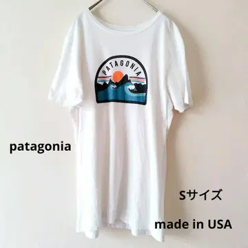 파타고니아 프린트 티셔츠 made in USA 남성용 S