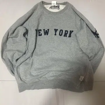 Yankees NY 로고 그레이 맨투맨