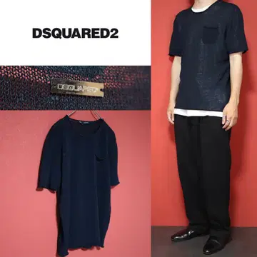 DSQUARED2 디스퀘어드 로고 플레이트 디자인 썸머 니트