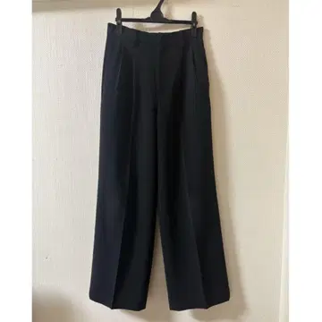 Spick and Span 더블 크로스 투 턱 팬츠 블랙 36