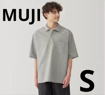 MUJI 무인양품 바람이 잘 통하는 와이드 소매 피케 셔츠 그레이 S