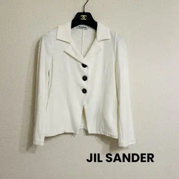 JIL SANDER 질 샌더 코튼 저지 자켓 화이트