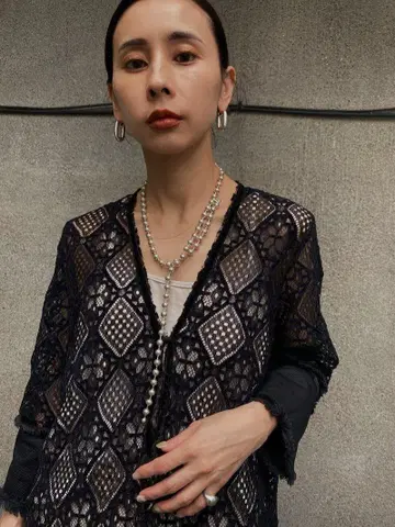 BALL CHAIN ONE ROUND NECKLACE 아메리빈티지
