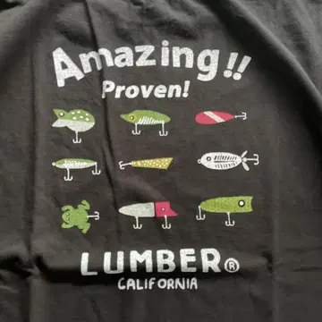 새상품 25년 봄/여름 LUMBER 럼버 올드 루어 티셔츠 블랙 XL