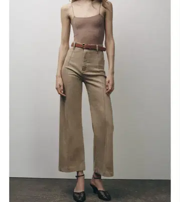 ZW COLLECTION WIDE-LEG 하이 웨스트 데님 36