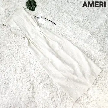 아메리 AMERI 오리지널 펀칭 치노 드레스 슬리브리스 롱 원피스