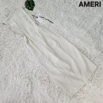 택 포함 새상품 아메리 AMERI 오리지널 펀칭 치노 드레스 롱 원피스