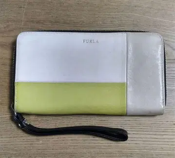 훌라 장지갑 화이트/라임 그린