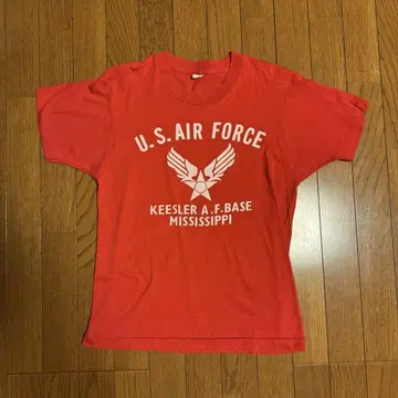 80s SCREEN STARS 택 U.S.AIR FORCE 빨간색 티셔츠