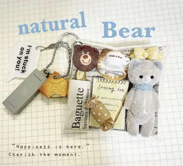 가챠 파우치 미색 natural BEAR mori의 그림책 디저트