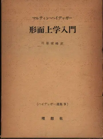 하이데거 선집 마르틴 하이데거 형이상학 입문 9