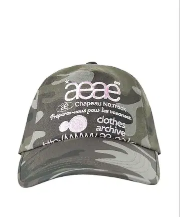 aeae WEB LOGO CAMO 5 PANNEL CAP 캡 카모플라쥬